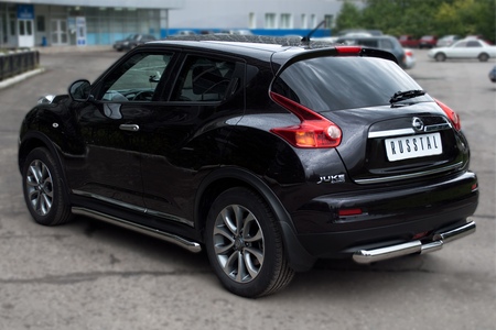 Защита заднего бампера d76х63 ступень RUSSTAL Nissan Juke 4X4 (2010-2014) NJ4Z-000887