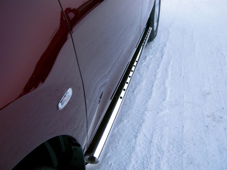 Пороги труба d75х42 овал с поступью RUSSTAL Nissan Murano (2010-2015) NMO-010314