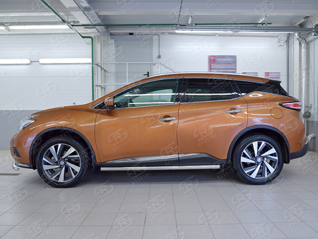 Пороги труба d63 вариант 1 RUSSTAL Nissan Murano (2016-2023) NMUT-0024061