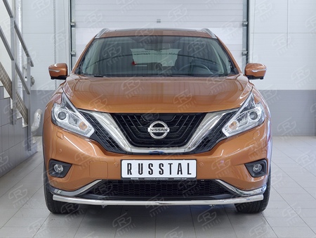 Защита переднего бампера d42 секция RUSSTAL Nissan Murano (2016-2023) NMUZ-002404