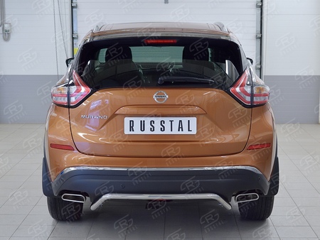 Защита заднего бампера d42 на под машину RUSSTAL Nissan Murano (2016-2023) NMUZ-002411