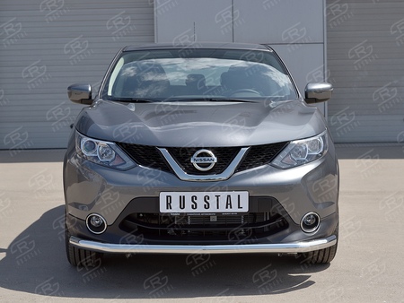 Защита переднего бампера d63 секция RUSSTAL Nissan Qashqai SPB (2015-2019) NQAZ-002307