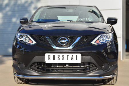 Защита переднего бампера d42 секции RUSSTAL Nissan Qashqai (2014-2018) NQQZ-001785