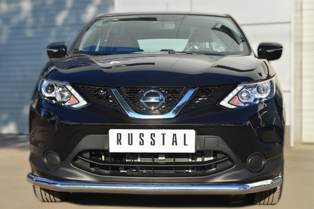 Защита переднего бампера d63 секции RUSSTAL Nissan Qashqai (2014-2018) NQQZ-001786