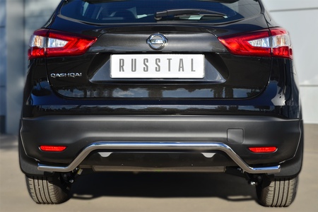 Защита заднего бампера d42 на сборка СПБ RUSSTAL Nissan Qashqai (2014-2018) NQQZ-001796