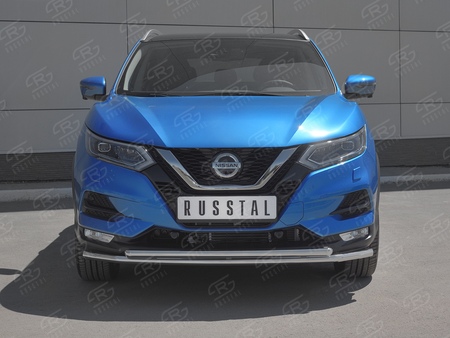 Защита переднего бампера d42 секции-d42 дуга RUSSTAL Nissan Qashqai (2019-2024) NQSZ-003241