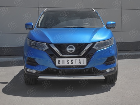 Защита переднего бампера d75х42 дуга RUSSTAL Nissan Qashqai (2019-2024) NQSZ-003245