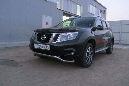 Защита переднего d57 бампера волна Nissan Terrano (2014-2023) NTER14-001