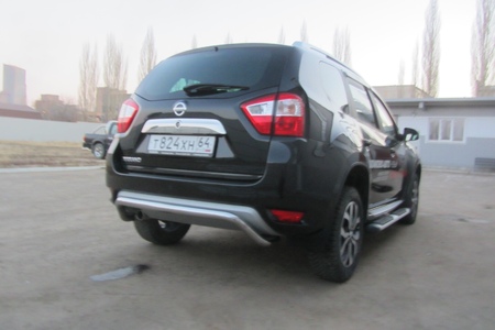 Защита заднего бампера d57 скоба Nissan Terrano (2014-2023) NTER14-008
