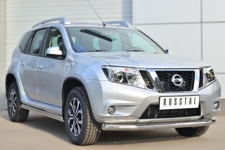 Пороги труба d63 вариант 1 RUSSTAL Nissan Terrano (2014-2023) NTRT-001787