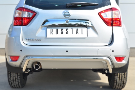 Защита заднего бампера d42 на RUSSTAL Nissan Terrano (2014-2023) NTRZ-001795