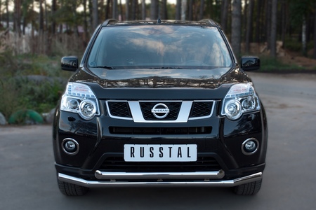 Защита переднего бампера d63х63 RUSSTAL Nissan X-Trail (2011-2014) NTZ-000911