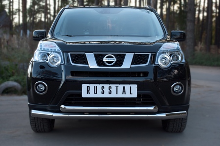 Защита переднего бампера d76х63 RUSSTAL Nissan X-Trail (2011-2014) NTZ-000914