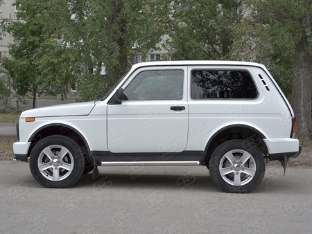 Пороги труба d63 вариант 1 3дв. RUSSTAL Lada 4x4 Urban (2014-2021) NUT-0028121