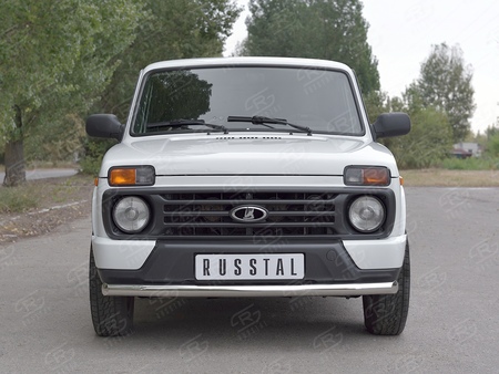 Защита переднего бампера d63 секции RUSSTAL Lada 4x4 Urban (2014-2021) NUZ-002809