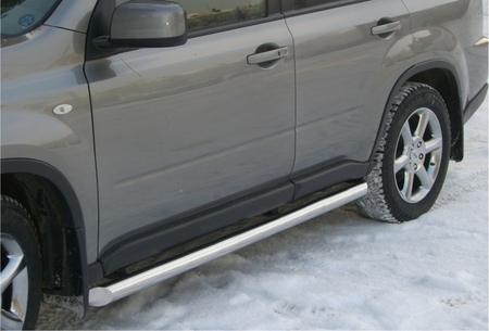 Пороги труба d63 вариант 1 RUSSTAL Nissan X-Trail (2007-2010) NXT-0000901