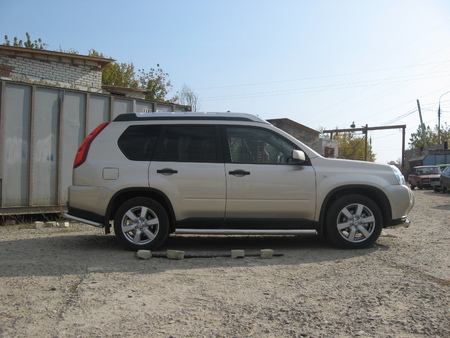 Защита порогов d76 труба Nissan X-Trail (2007-2011) NXT007