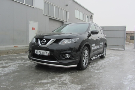 Защита переднего бампера d57 Nissan X-Trail (2015-2023) NXT15-003