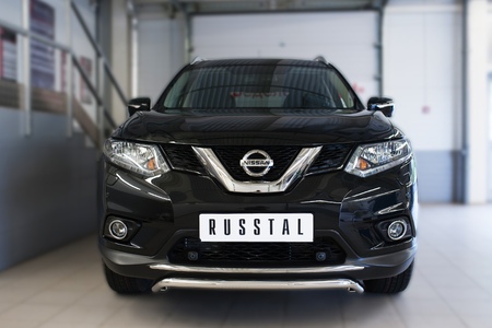 Защита переднего бампера d42 волна RUSSTAL Nissan X-Trail (2015-2018) NXZ-002082