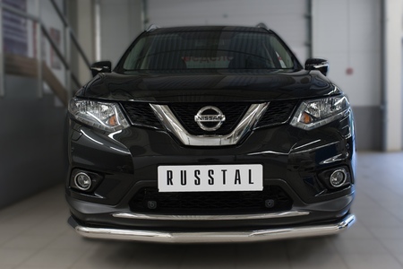 Защита переднего бампера d63 секции RUSSTAL Nissan X-Trail (2015-2018) NXZ-002083