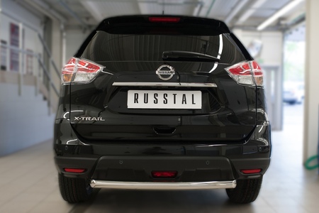 Защита заднего бампера d63 дуга,средняя часть RUSSTAL Nissan X-Trail (2015-2018) NXZ-002091