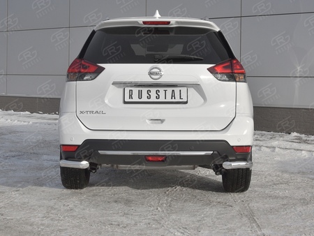 Защита заднего бампера уголки d63 секции RUSSTAL Nissan X-Trail (2018-2023) NXZ-003162