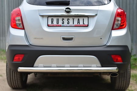 Защита заднего бампера d63 дуга RUSSTAL Opel Mokka (2013-2019) OMZ-001357