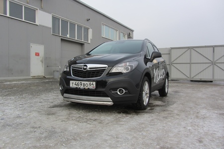 Защита переднего бампера d57 короткая Opel Mokka (2013-2020) OPMOK13-005