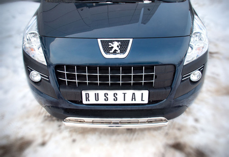 Декор.Защита переднего бампера d42 дуга RUSSTAL Peugeot 3008 (2009-2013) P38Z-000420