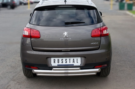 Защита заднего бампера d76х42/42 RUSSTAL Peugeot 4008 (2012-2016) P48Z-000542