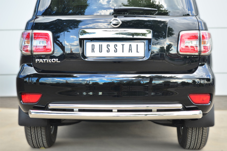 Защита заднего бампера d76 дуга d42 дуга RUSSTAL Nissan Patrol (2014-2020) PATZ-001734