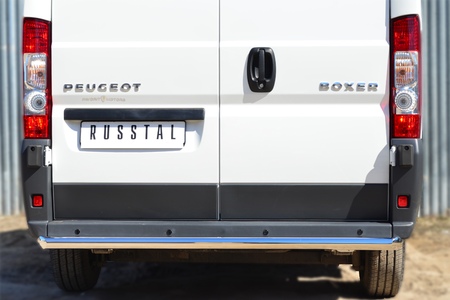 Защита заднего бампера d63 прямая RUSSTAL Peugeot Boxer (2006-2021) PBZ-001657