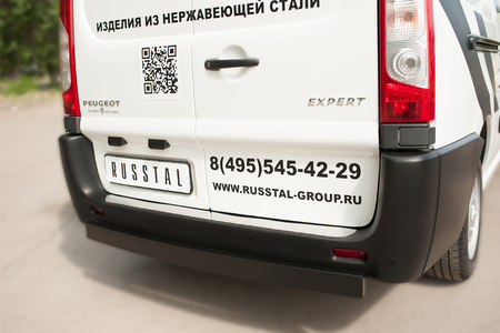 Защита заднего бампера d80х40 (профиль чм) RUSSTAL Peugeot Expert (2007-2016) PEXZ-002121