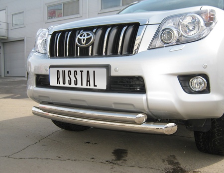 Защита переднего бампера d76х63 RUSSTAL Toyota Land Cruiser Prado 150 (2009-2013) PNZ-000470