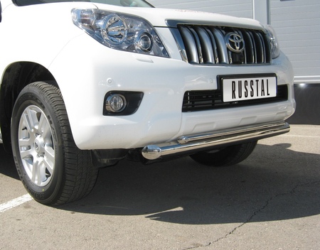Защита переднего бампера d76х42 RUSSTAL Toyota Land Cruiser Prado 150 (2009-2013) PNZ-000472