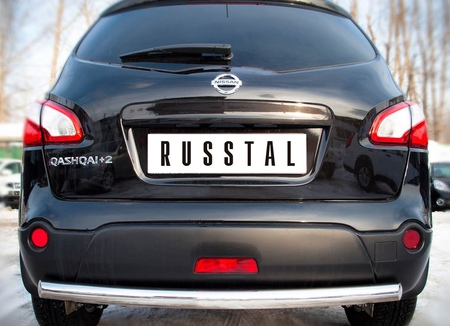 Защита заднего бампера d63 дуга RUSSTAL Nissan Qashqai+2 (2010-2013) QNZ-001773