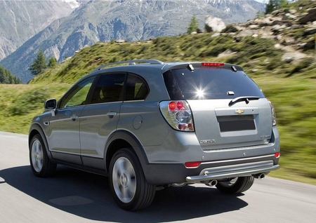 Защита заднего бампера d57+d42 Chevrolet Captiva (2011-2013) R.1005.005