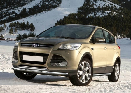 Защита переднего бампера d57+d42 Ford Kuga (2013-2016) R.1803.003