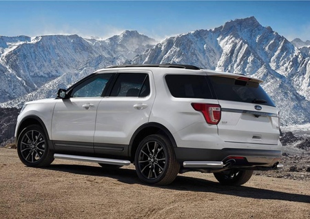 Защита заднего бампера d76 уголки Ford Explorer (2015-2019) R.1806.005