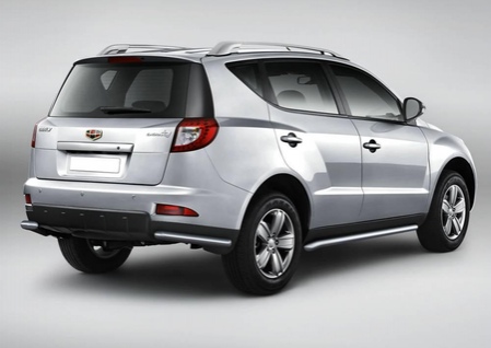 Защита заднего бампера d57 уголки Geely Emgrand X7 (2013-2019) R.1902.003