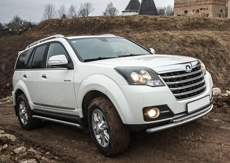 Защита переднего бампера d57+d42 Great Wall Hover H3 (2014-2015) R.2007.002