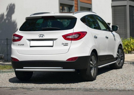 Защита заднего бампера d57+d42 Hyundai IX35 (2010-2015) R.2301.009