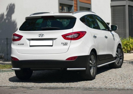 Защита заднего бампера d57 уголки Hyundai IX35 (2010-2015) R.2301.010