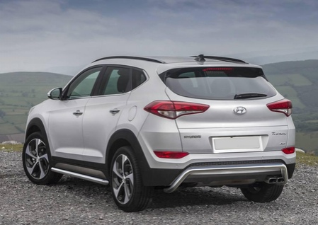 Защита заднего бампера d57 скоба Hyundai Tucson, HighTech (2015-2018) R.2308.012