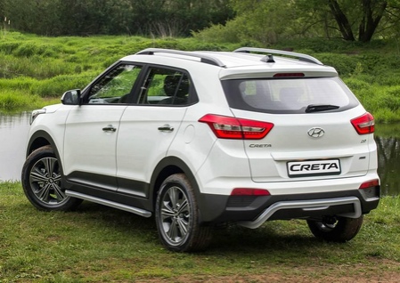 Защита заднего бампера d57 скоба Hyundai Creta (2016-2021) R.2310.008