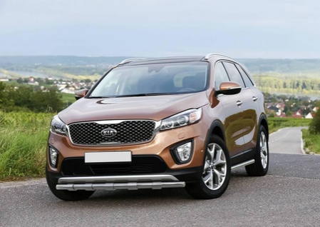 Защита переднего бампера d57 усиленная Kia Sorento Prime (2015-2018) R.2808.001