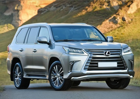 Защита переднего бампера d76 волна Lexus LX (2015-2022) R.3210.002