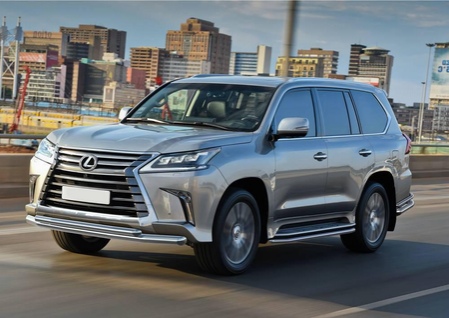 Защита переднего бампера d76+d57 Lexus LX (2015-2022) R.3210.003