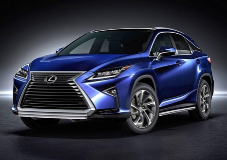 Защита переднего бампера 75x42 овал Lexus RX (2015-2021) R.3211.002