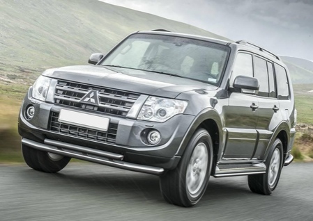 Защита переднего бампера d76+d57 Mitsubishi Pajero IV (2011-2024) R.4002.009